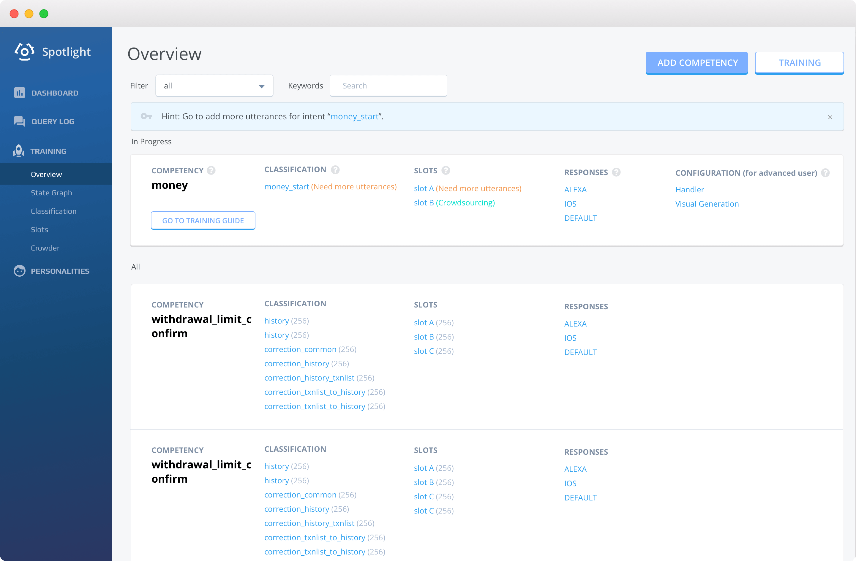 new overview page